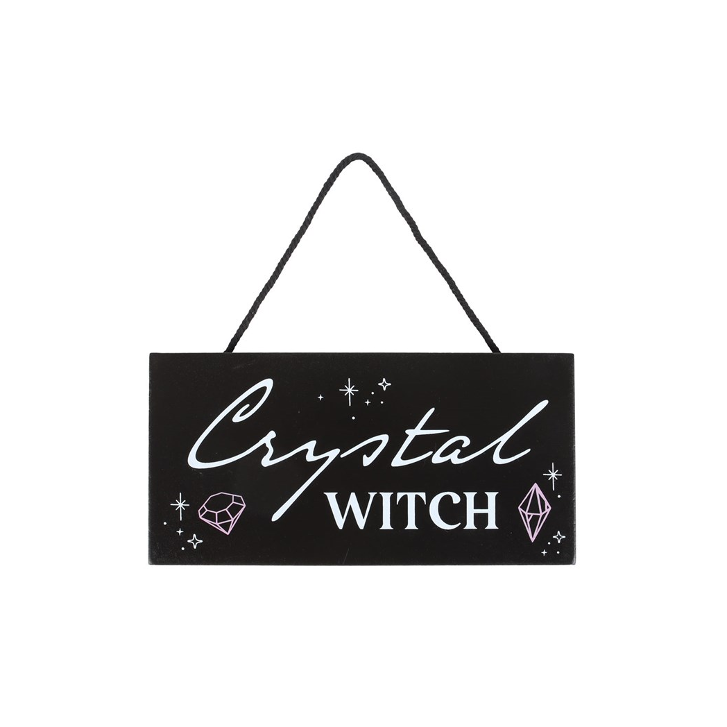 Crystal Witch Hanging Sign From Witch, Please!