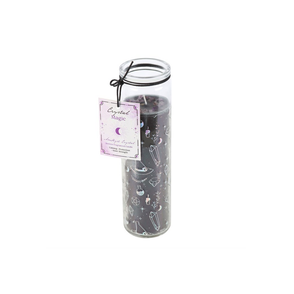 Crystal Witch Jasmine Tube Candle with Amethyst Chips From Witch, Please!