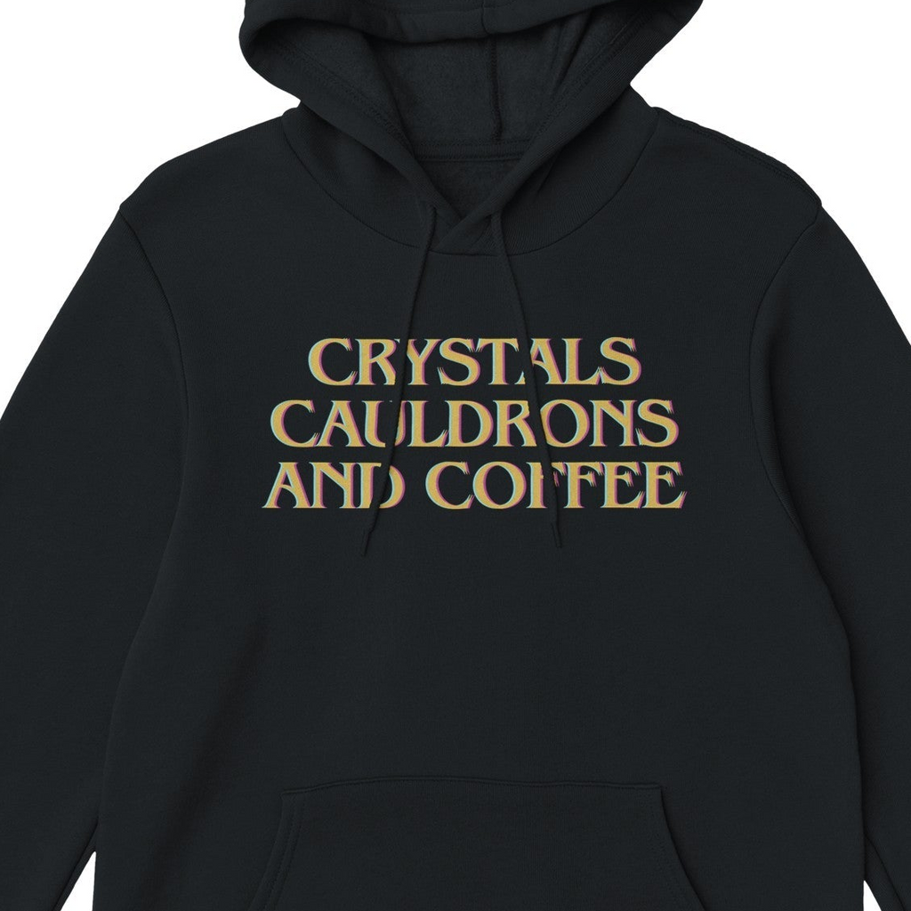 Crystals Cauldrons and Coffee Hoodie - Heavy Blend Cotton