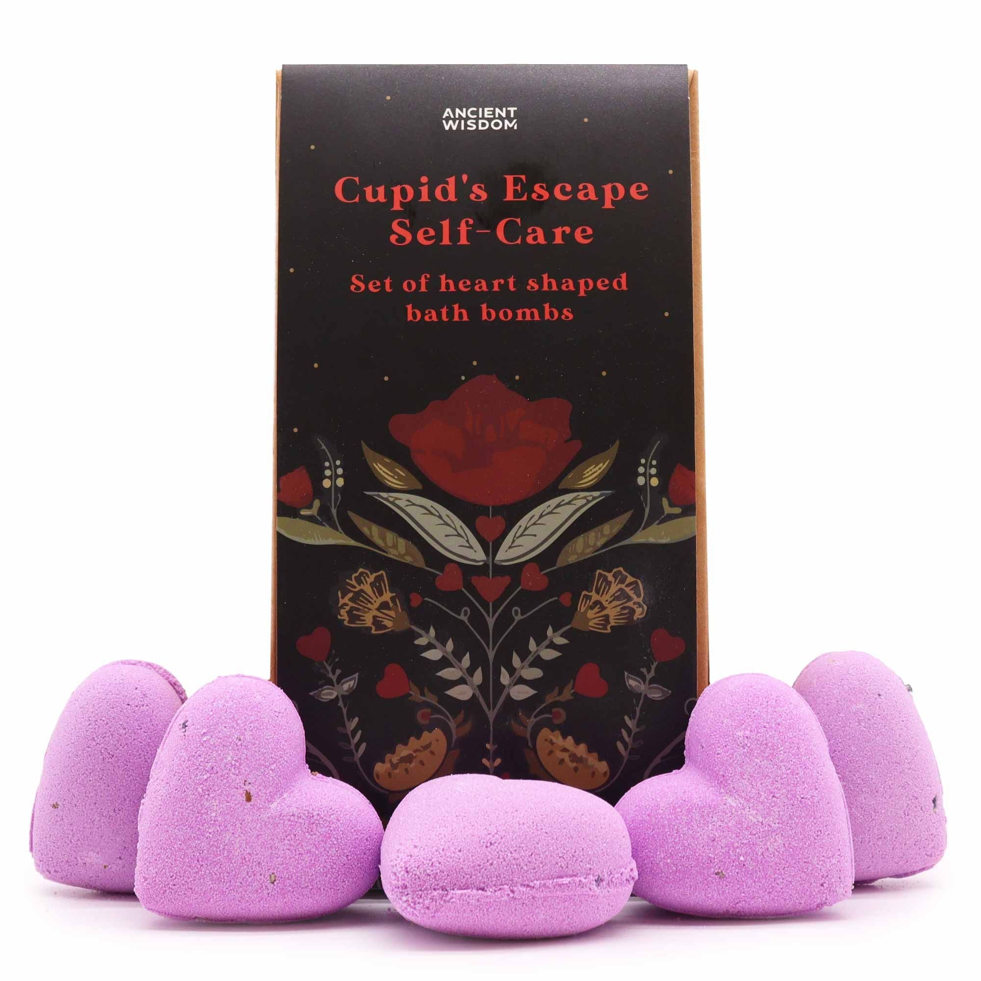 Cupids Escape Self Care Bath Heart Gift Set Bombs Sets