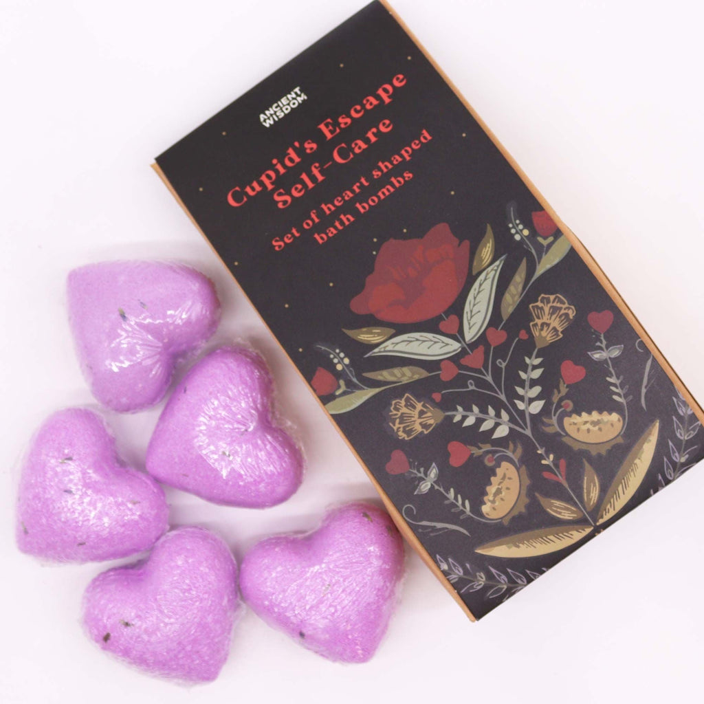 Cupids Escape Self Care Bath Heart Gift Set Bombs Sets