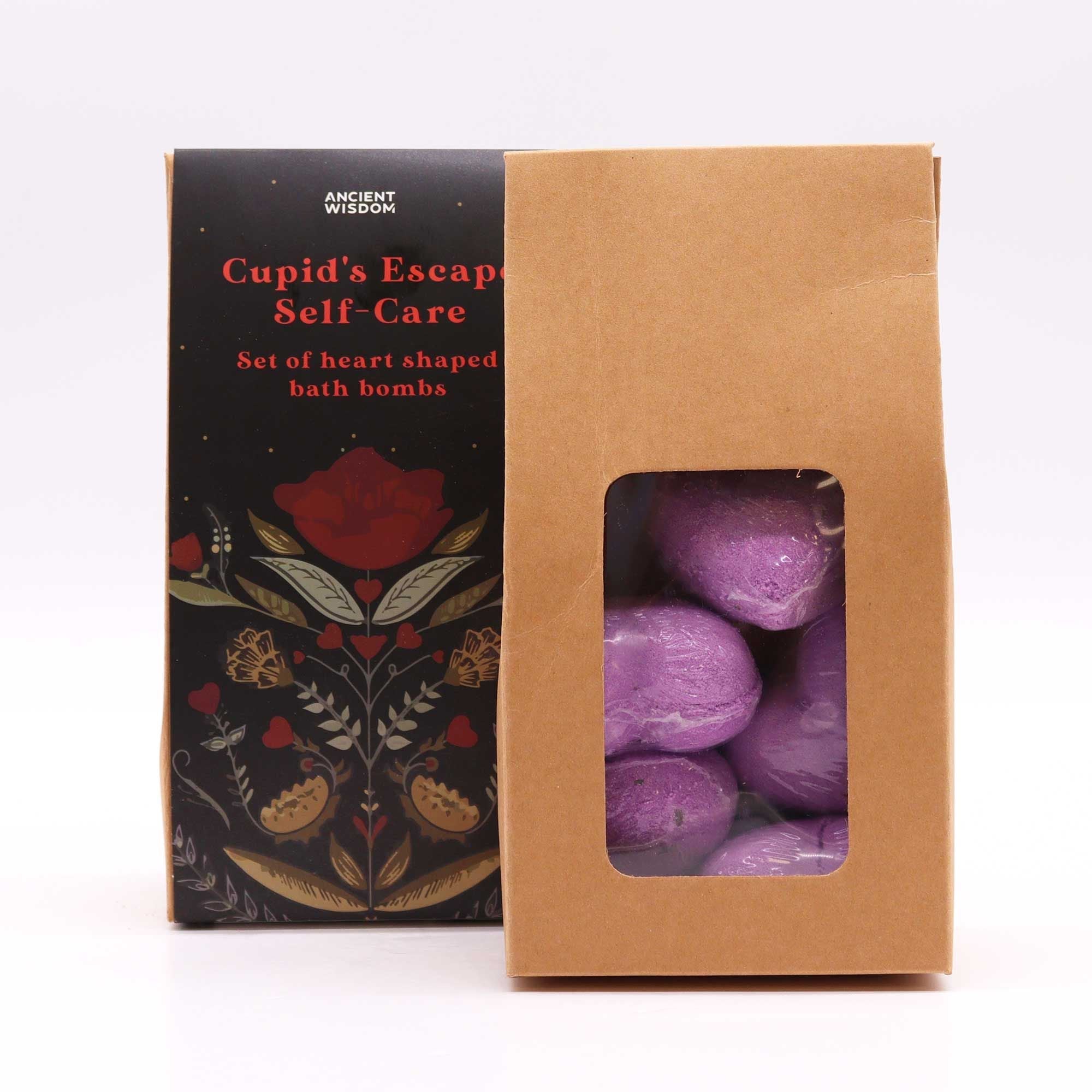 Cupids Escape Self Care Bath Heart Gift Set Bombs Sets