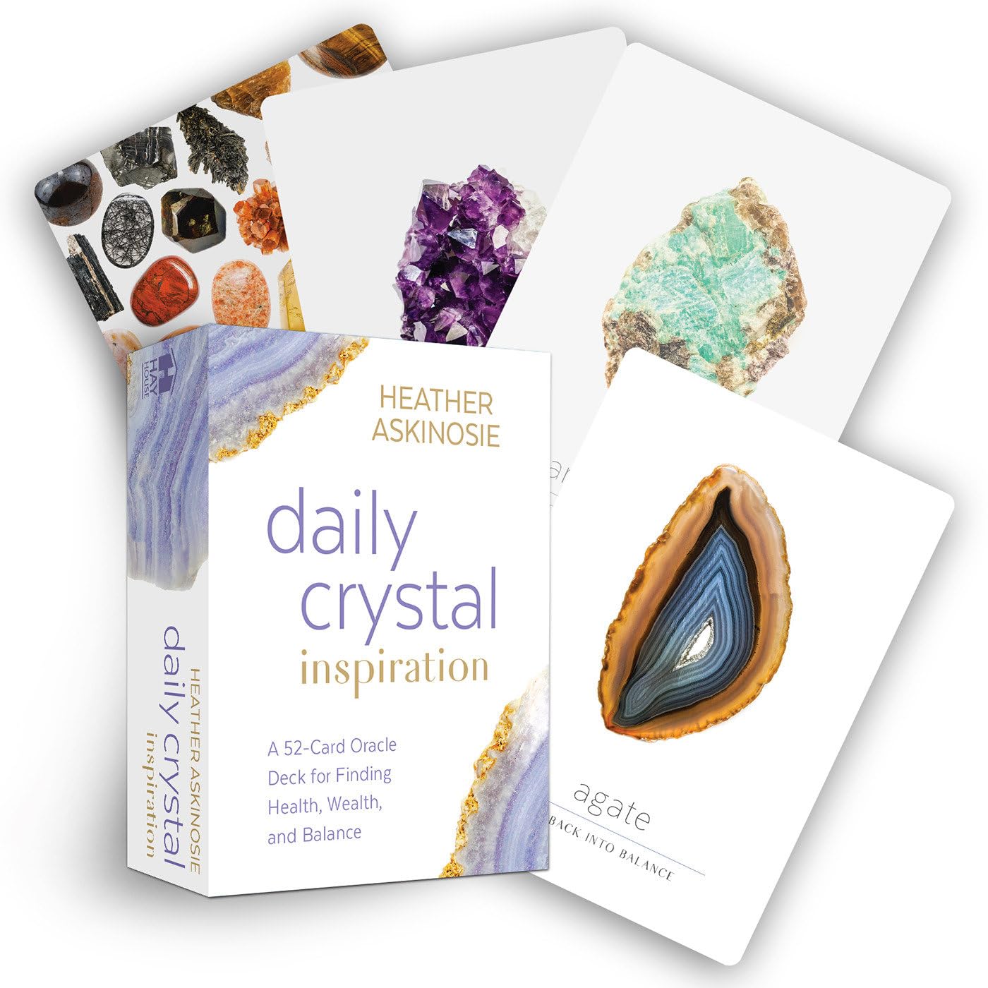 Daily Crystal Inspiration : A 52-Card Oracle Deck for Finding Health, Wealth, and Balance - Sold by Witch, Please!