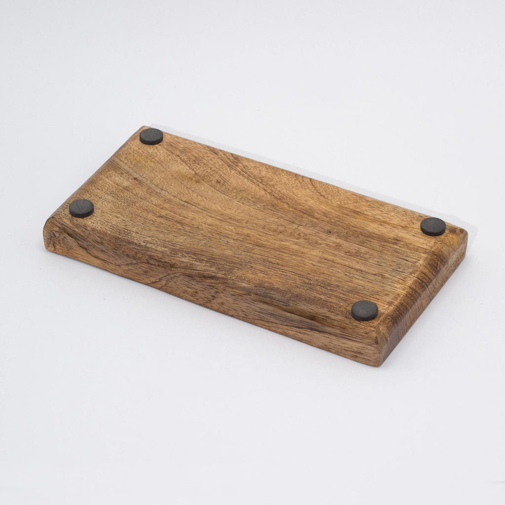 Double Trinket Tray 20x10x2.5cm - Mushroom Design Maroon Enamelled Boxes and Trays