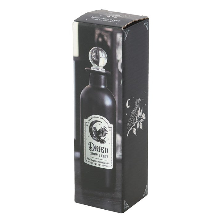 Dried Crow’s Feet Decorative Glass Potion Bottle