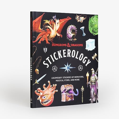 Dungeons & Dragons Stickerology : Legendary Stickers of Monsters, Magical Items, and More: Stickers for Journals, Water Bottles, Laptops, Planners, and More