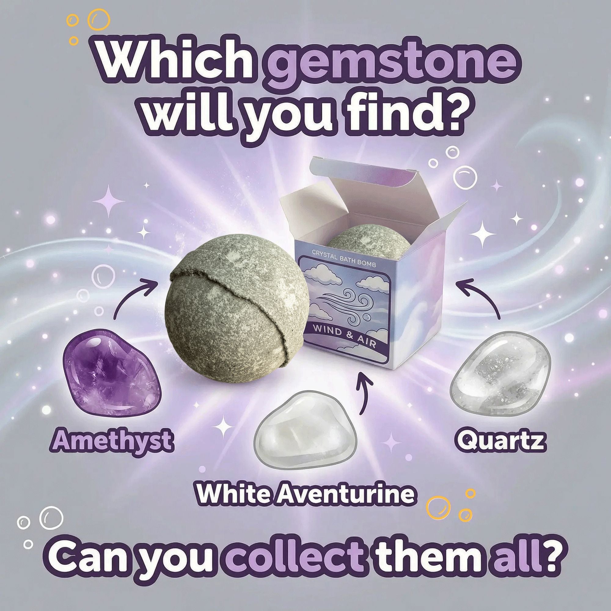 Elemental Crystal Bath Bomb - Air Bombs