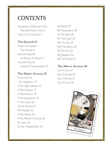 Elemental Power Tarot: Includes a Full Deck of 78 Cards and 64-Page Illustrated Book Mixed media product
