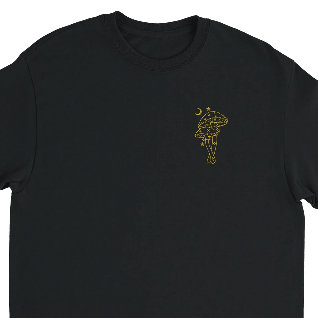 Enchanted Mushroom Embroidered T-Shirt – Heavy Cotton Classic Fit