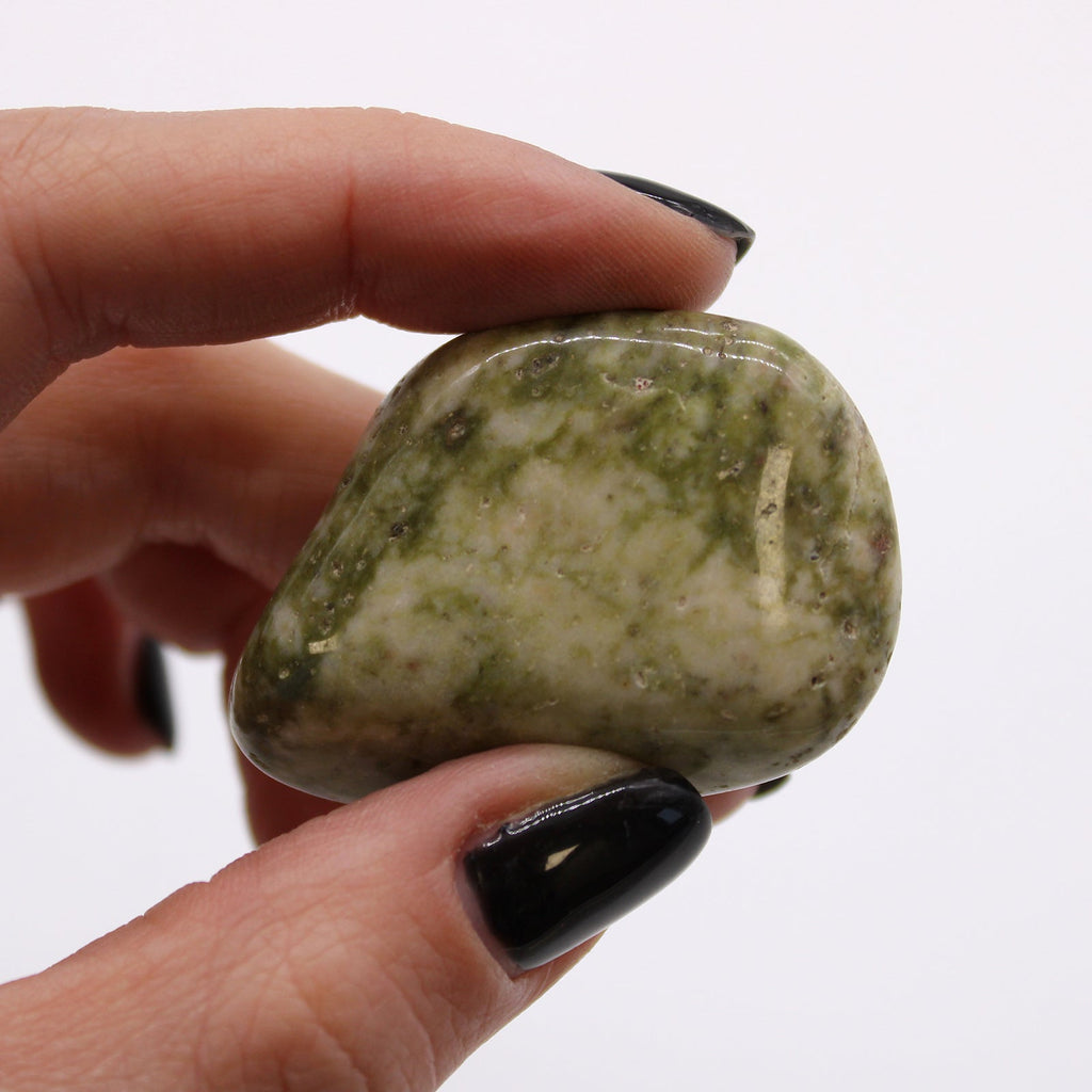Large African Tumble Stones - Epidote Snowflake From Witch, Please!