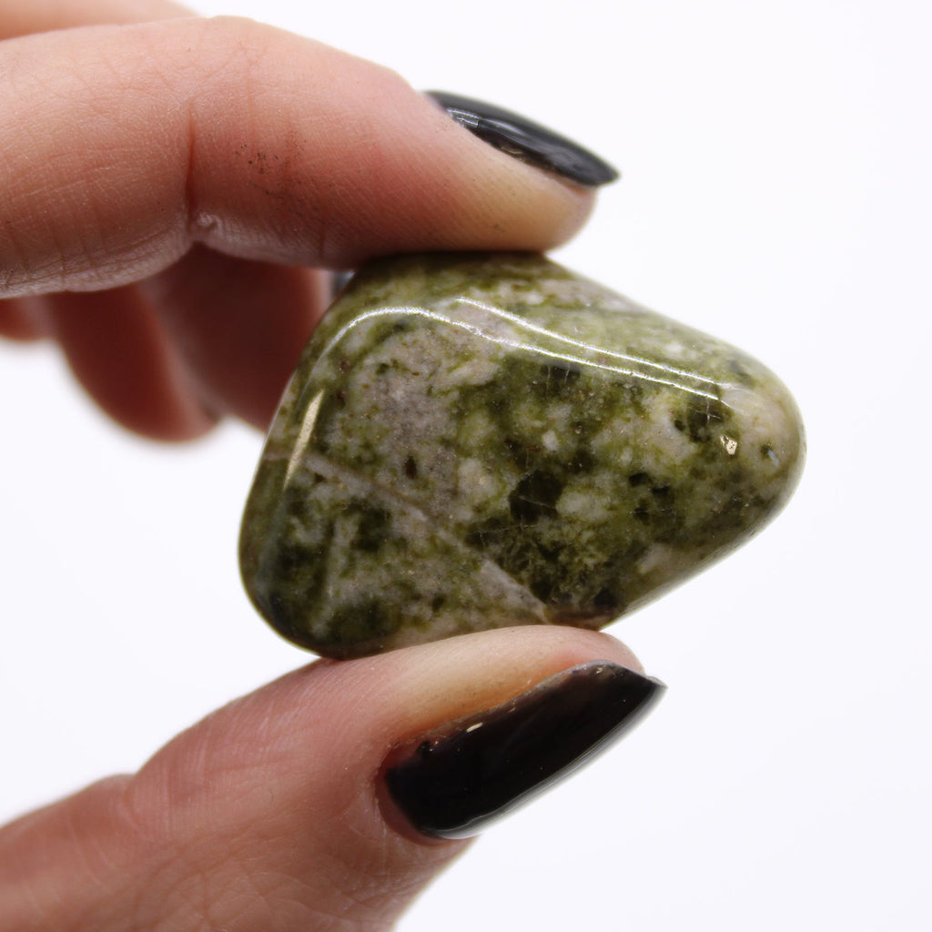Medium African Tumble Stones - Epidote Snowflake From Witch, Please!
