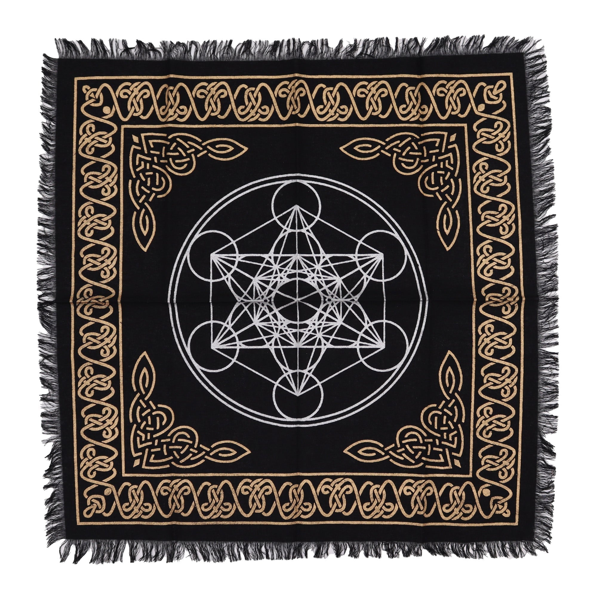 Esoteric Fringed Altar Cloth - Chakra Chart From Witch, Please!