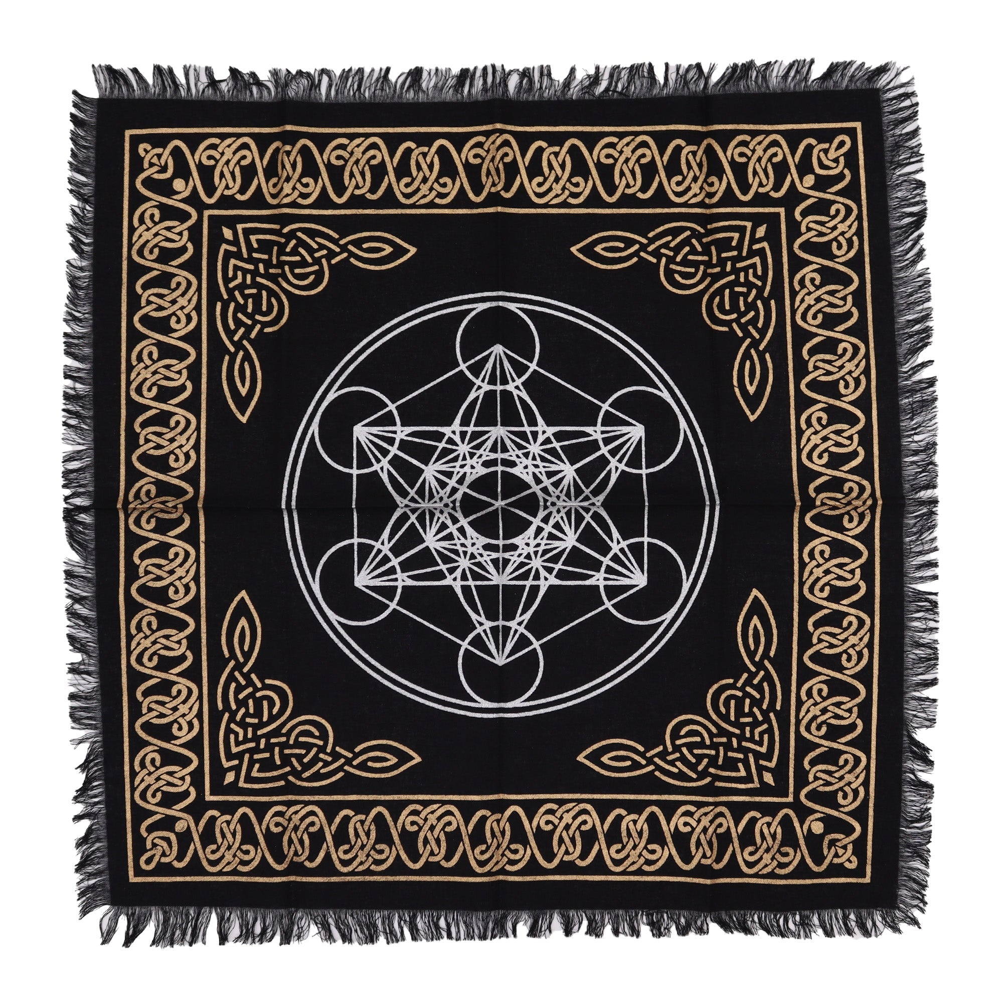 Esoteric Fringed Altar Cloth - Chakra Chart From Witch, Please!