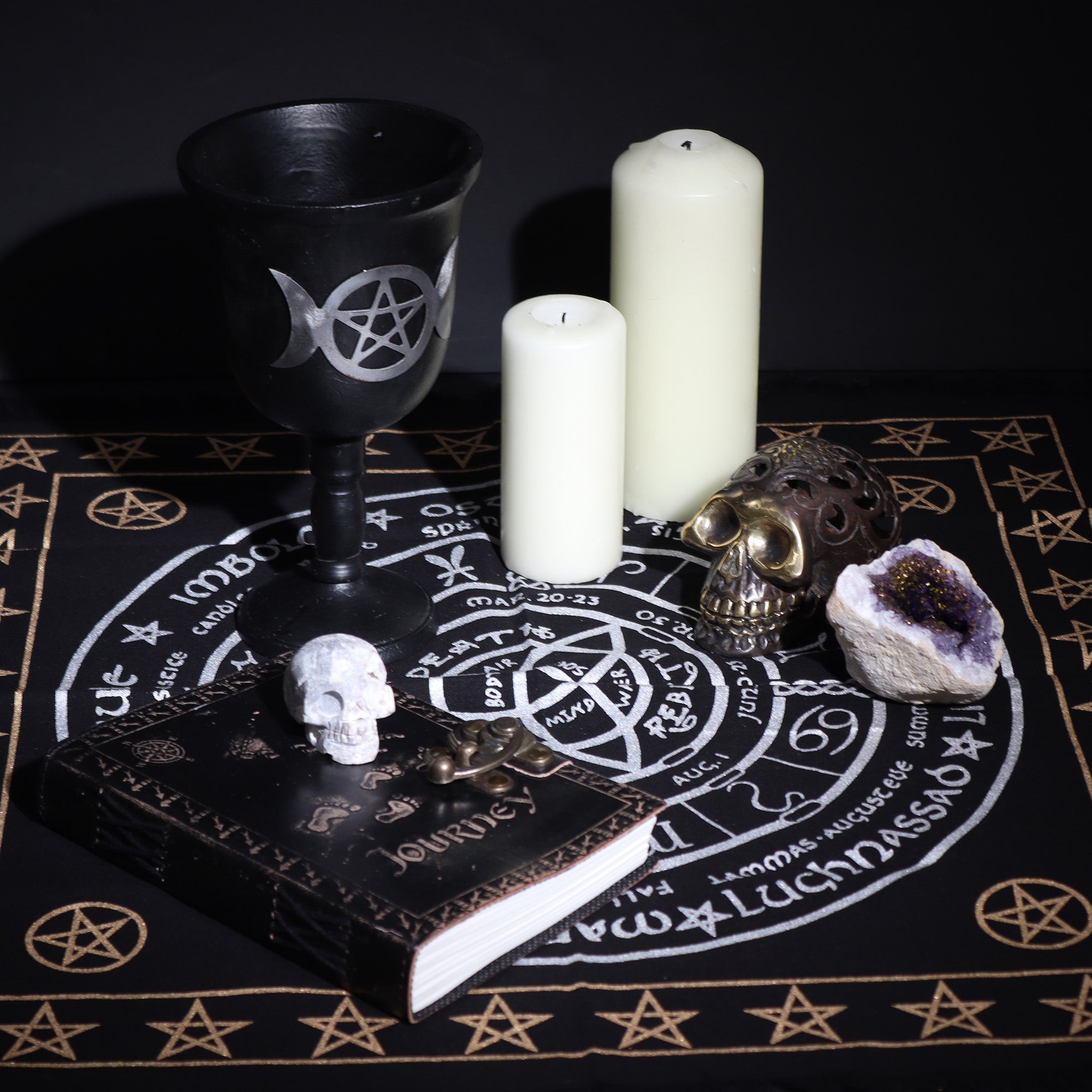 Esoteric Fringed Altar Cloth -  Life Death Rebirth From Witch, Please!