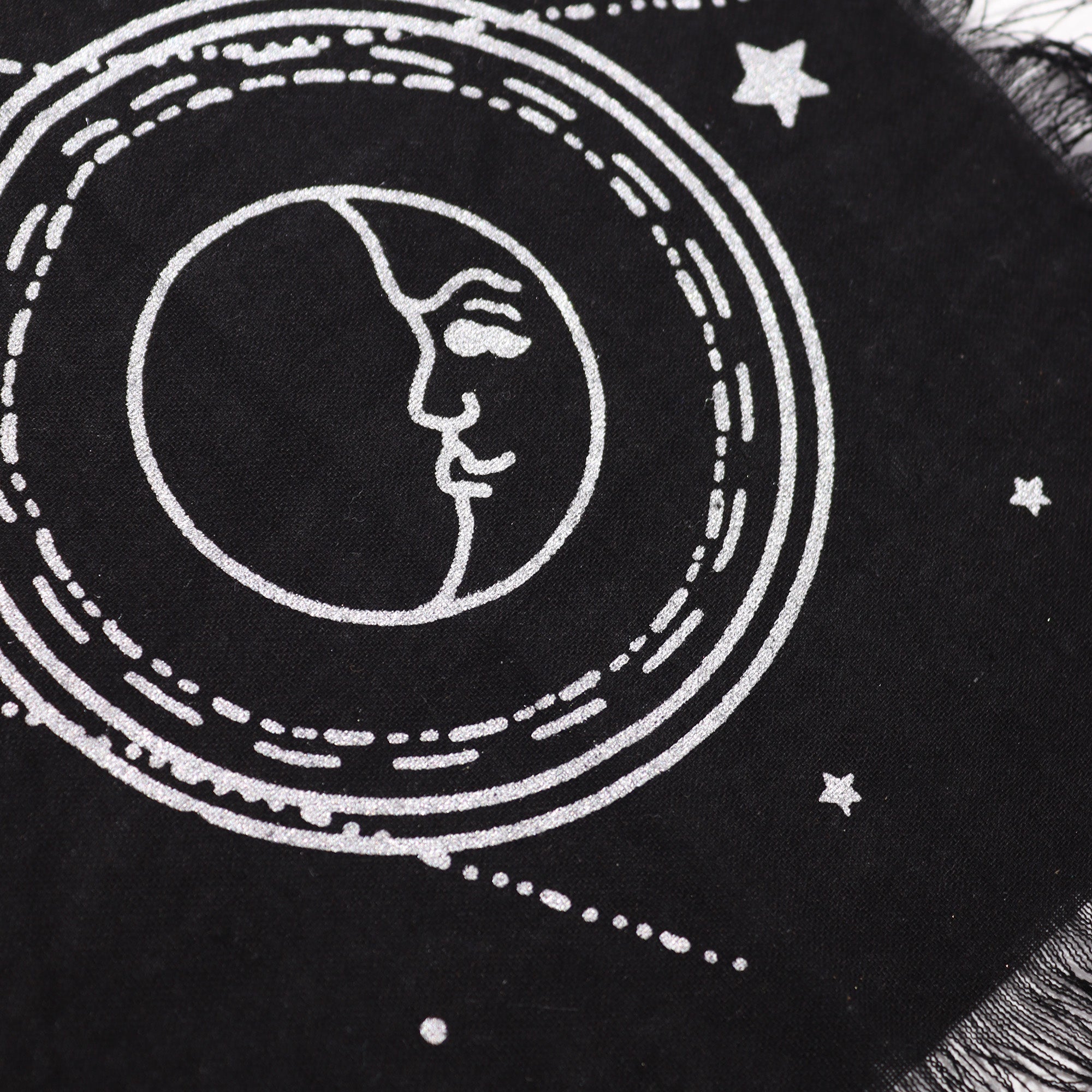 Esoteric Fringed Altar Cloth -  Moon & Sun Chart From Witch, Please!