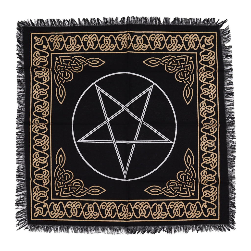 Esoteric Fringed Altar Cloth -  Pentagon From Witch, Please!
