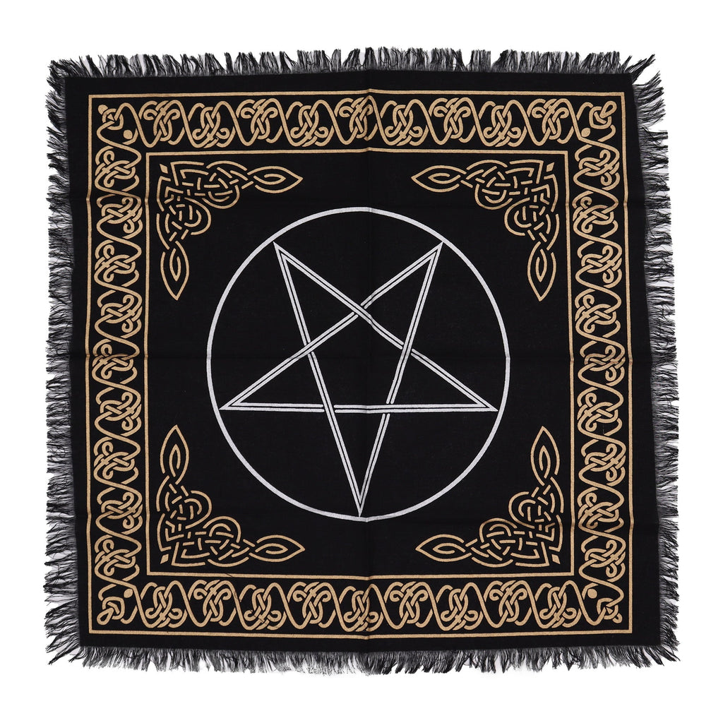 Esoteric Fringed Altar Cloth -  Pentagon From Witch, Please!
