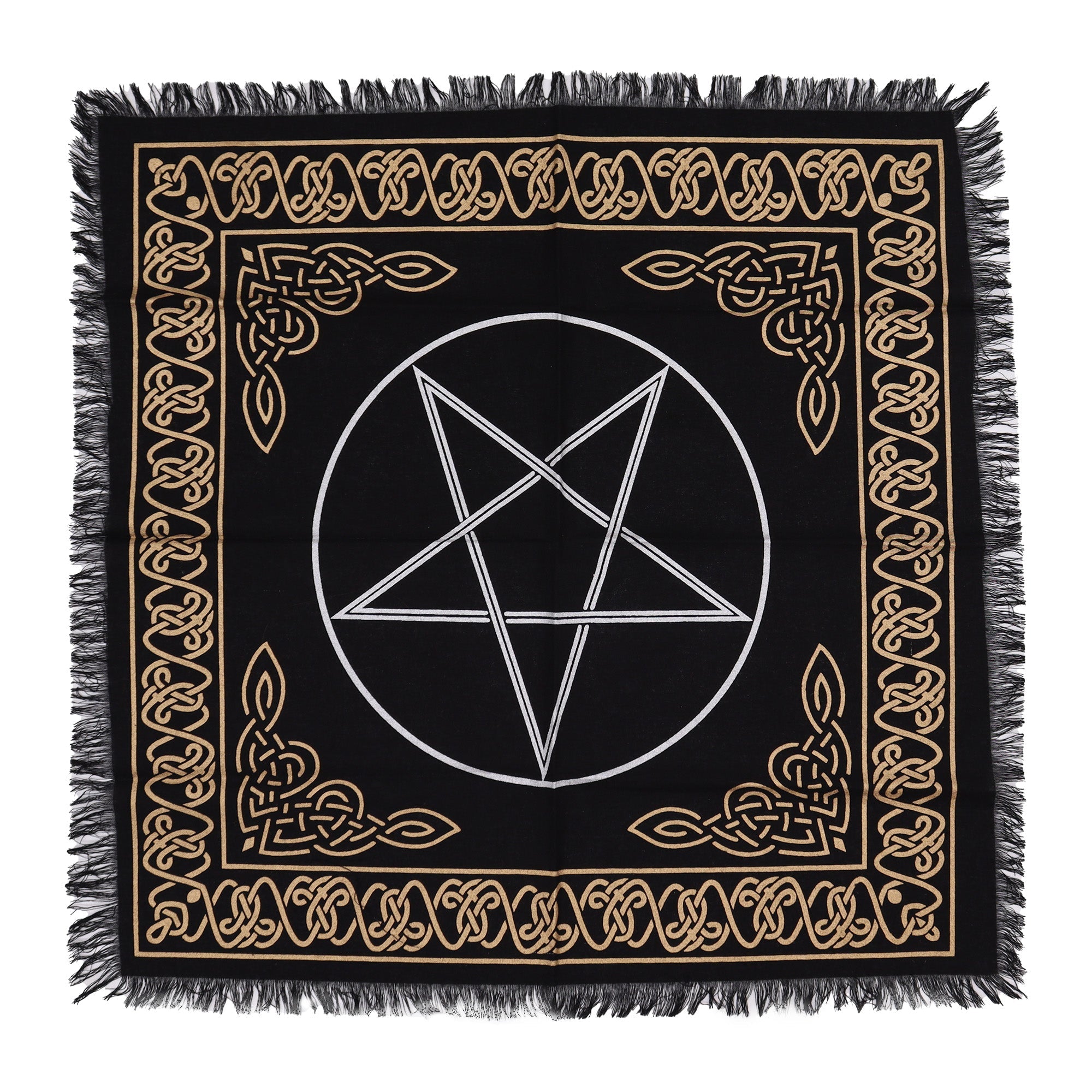 Esoteric Fringed Altar Cloth -  Pentagon From Witch, Please!