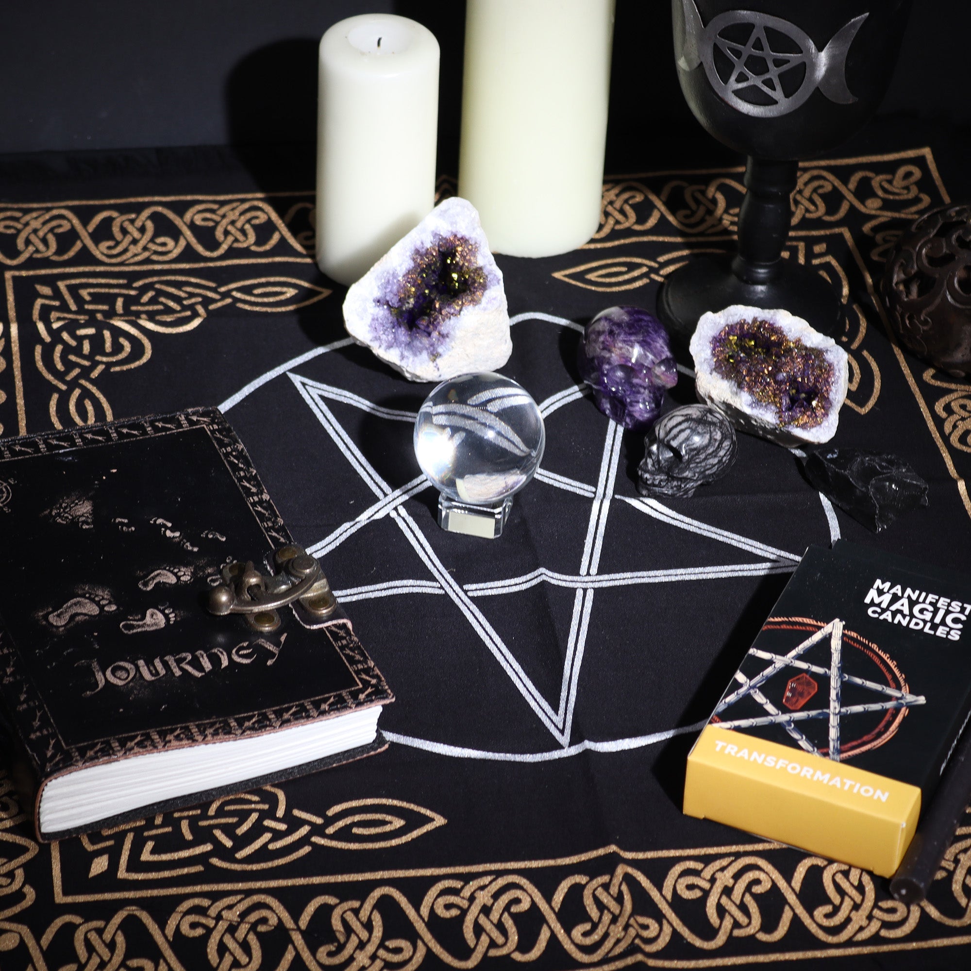 Esoteric Fringed Altar Cloth -  Pentagon From Witch, Please!