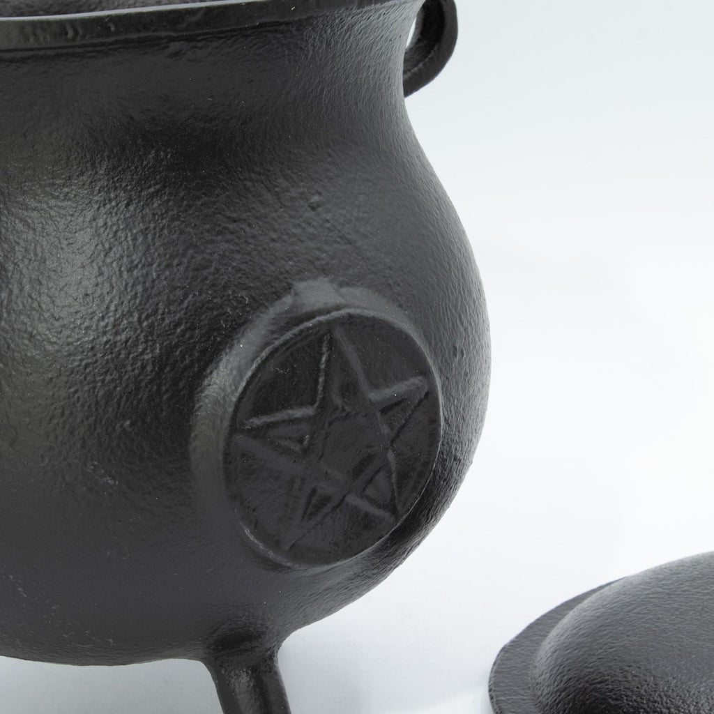Extra Huge Cast Iron Cauldron with Pentagon 23x18cm (at least 4kg) Ritual Bowls and Cauldrons