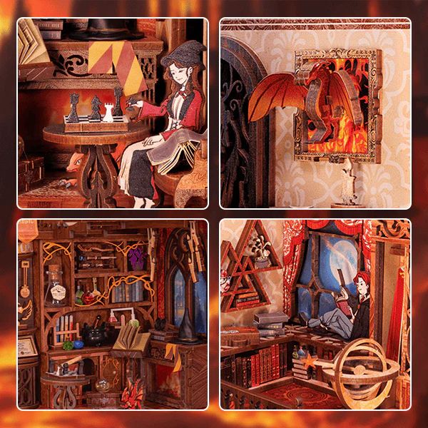 Flame Common Room Book Nook Game
