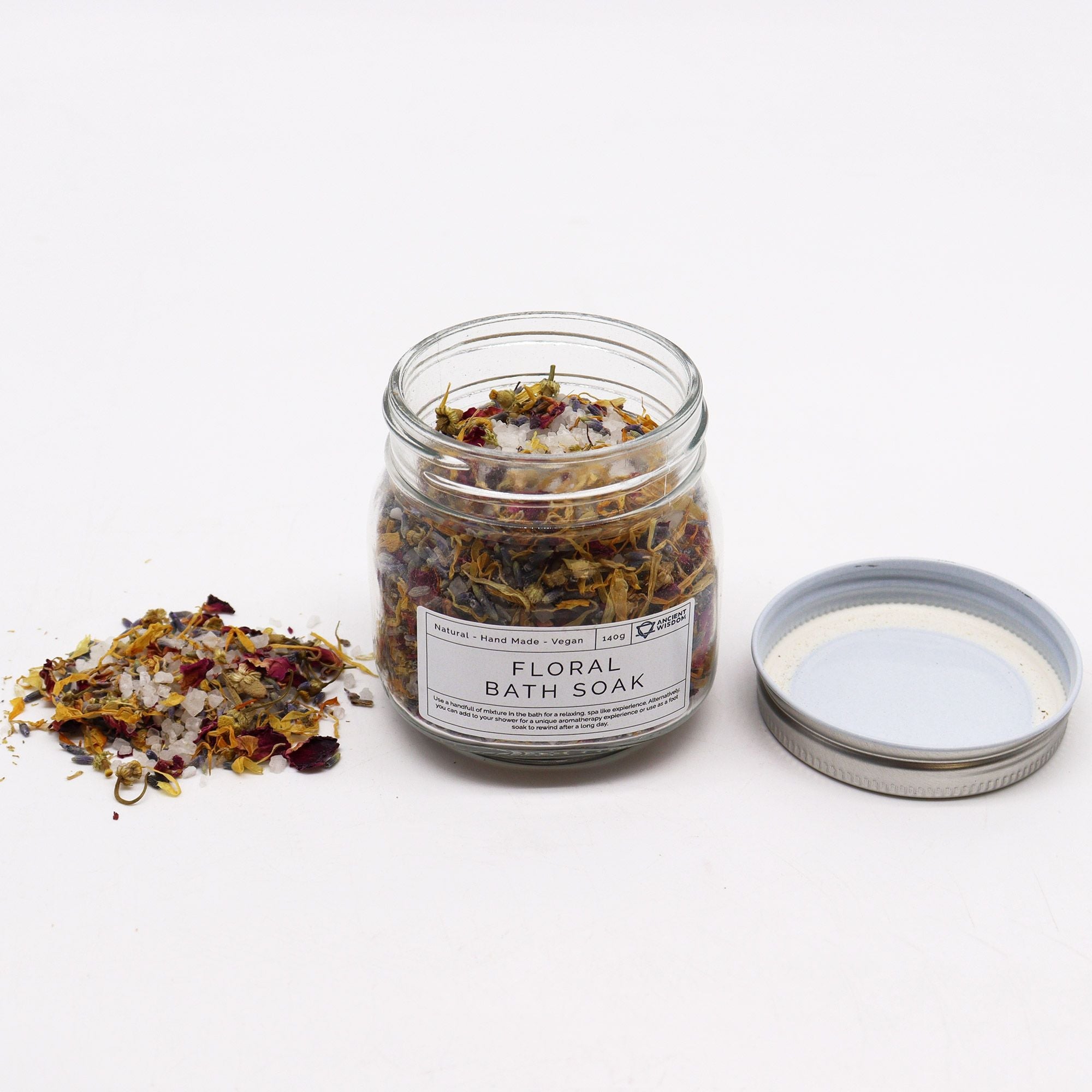 Floral Bath Soak - Natural - 140g - Floral Bath Soak & Facial Steam Blend