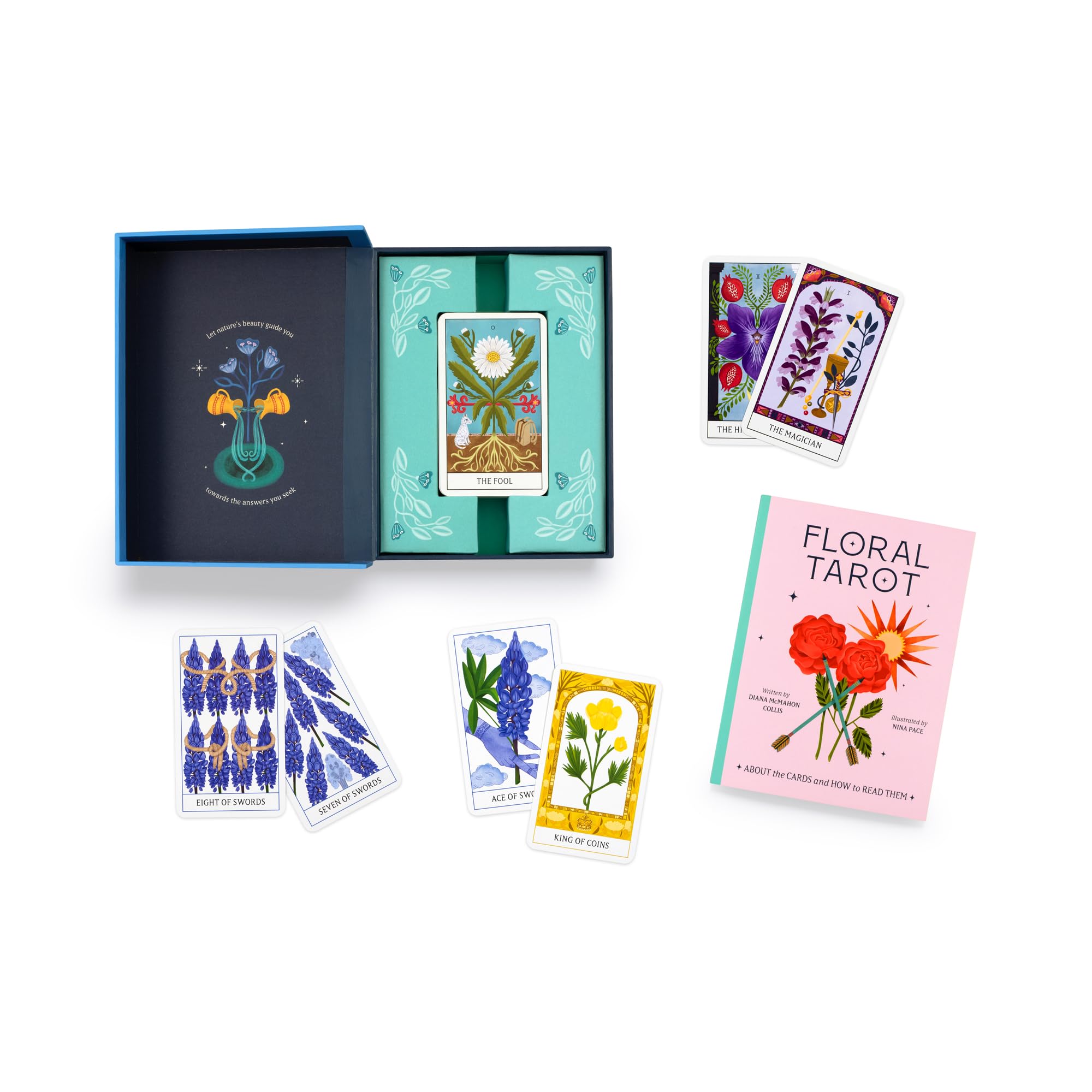 Floral Tarot: Access the Wisdom of Flowers: 78-Card Deck and Guidebook Cards Tarot