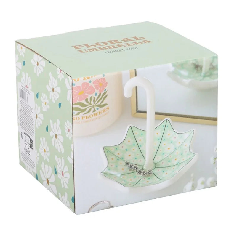 Floral Umbrella Trinket Dish