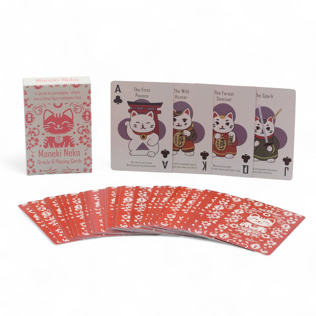 Fortune Cats Playing & Oracle Cards- Maneki Neko Deck Cards