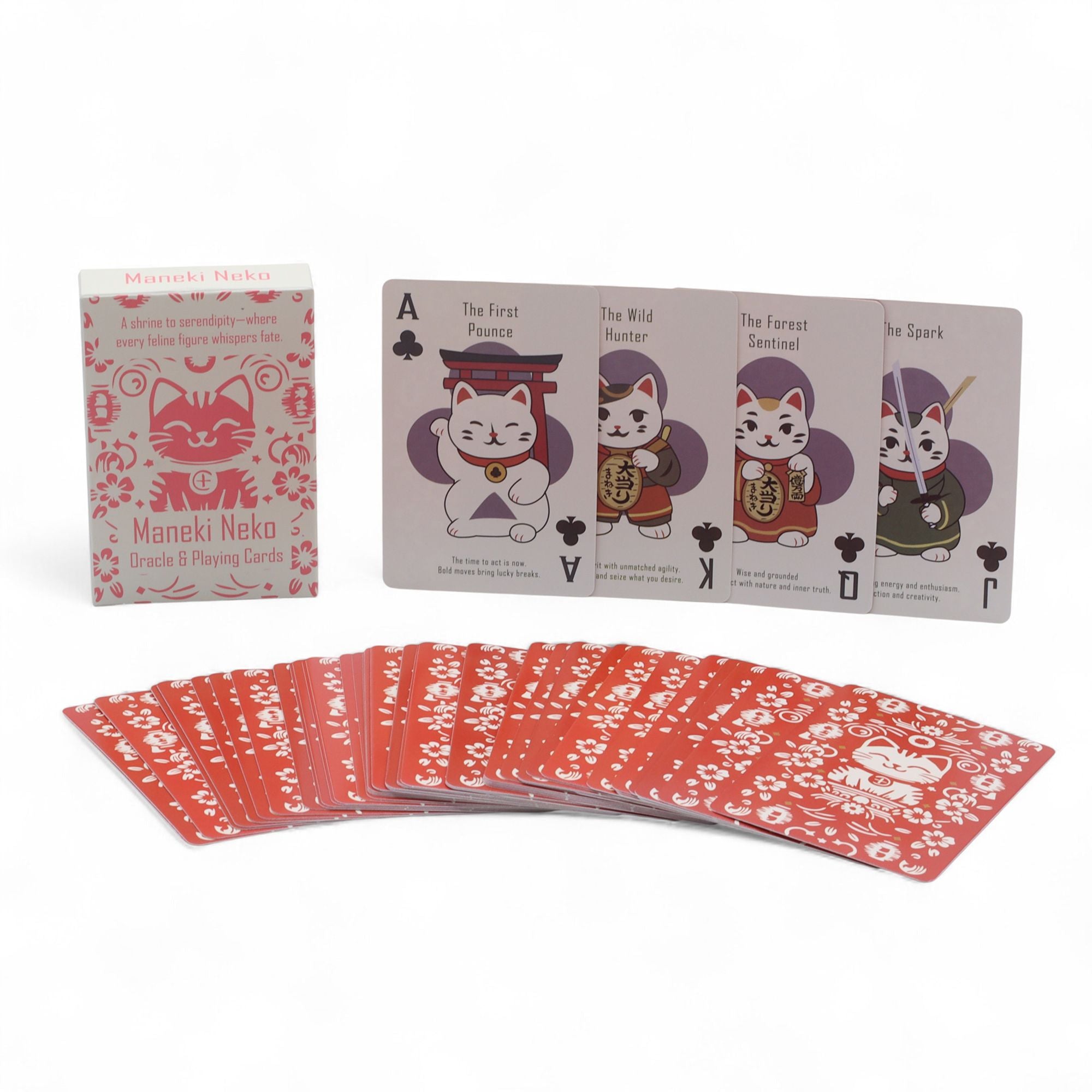 Fortune Cats Playing & Oracle Cards- Maneki Neko Deck Cards