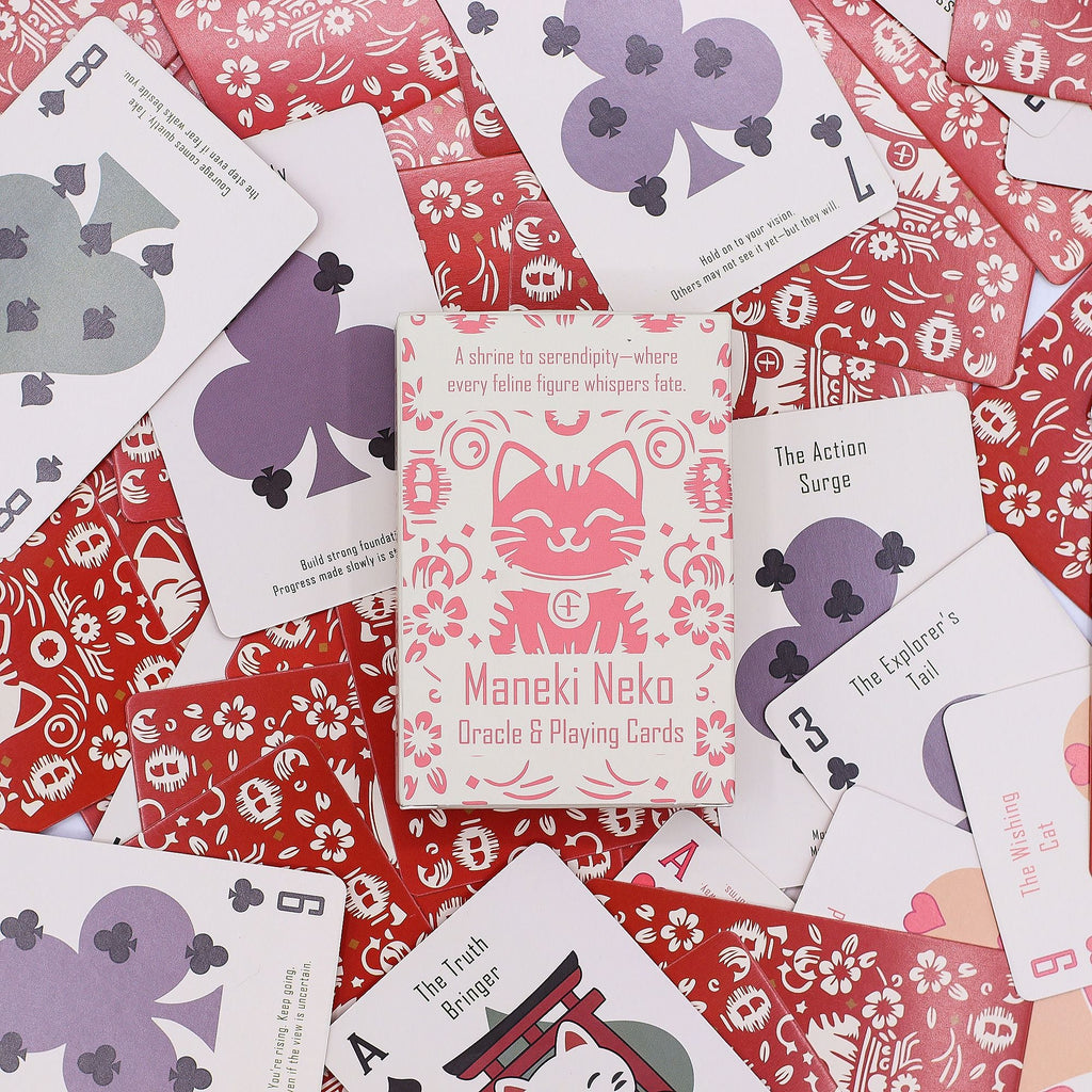 Fortune Cats Playing & Oracle Cards- Maneki Neko Deck Cards