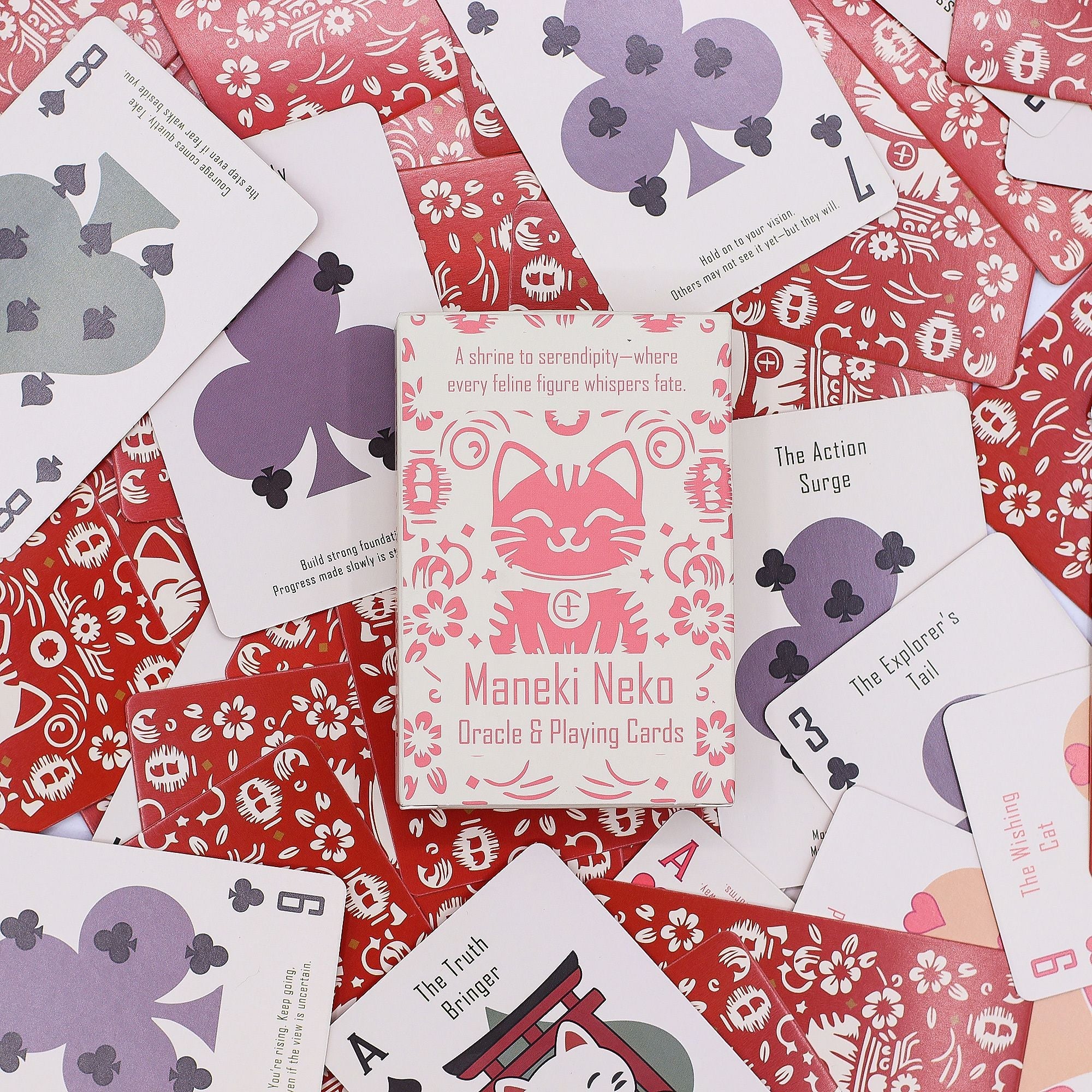Fortune Cats Playing & Oracle Cards- Maneki Neko Deck Cards