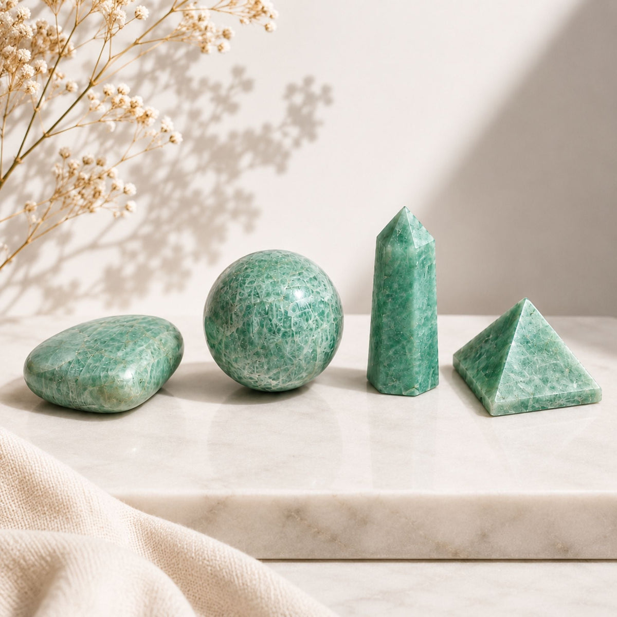 Four Gemstone Shapes - Amazonite Sets
