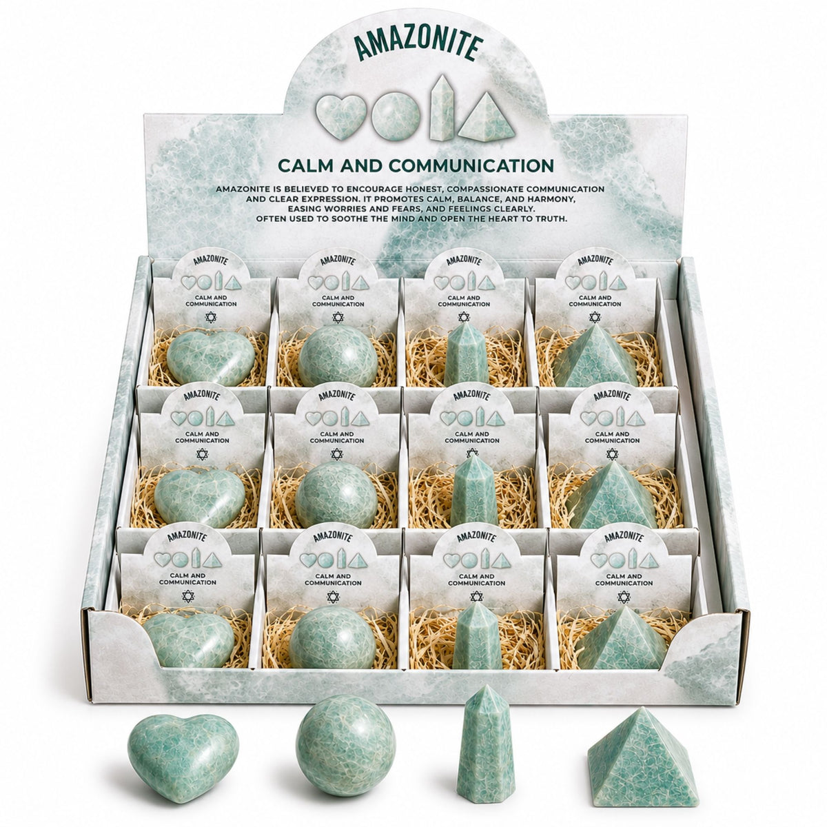 Four Gemstone Shapes - Amazonite Sets