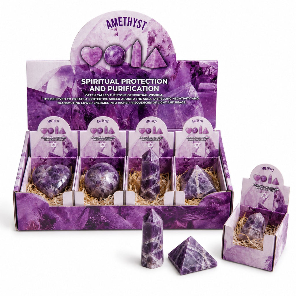 Four Gemstone Shapes - Amethyst Sets