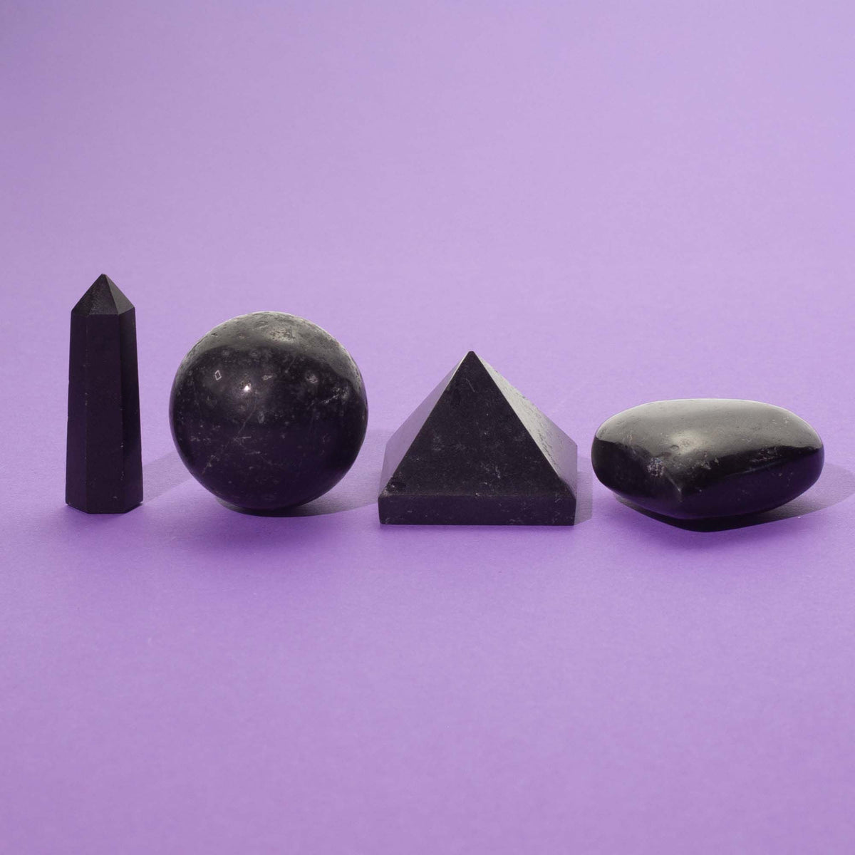 Four Gemstone Shapes - Black Tourmaline Sets