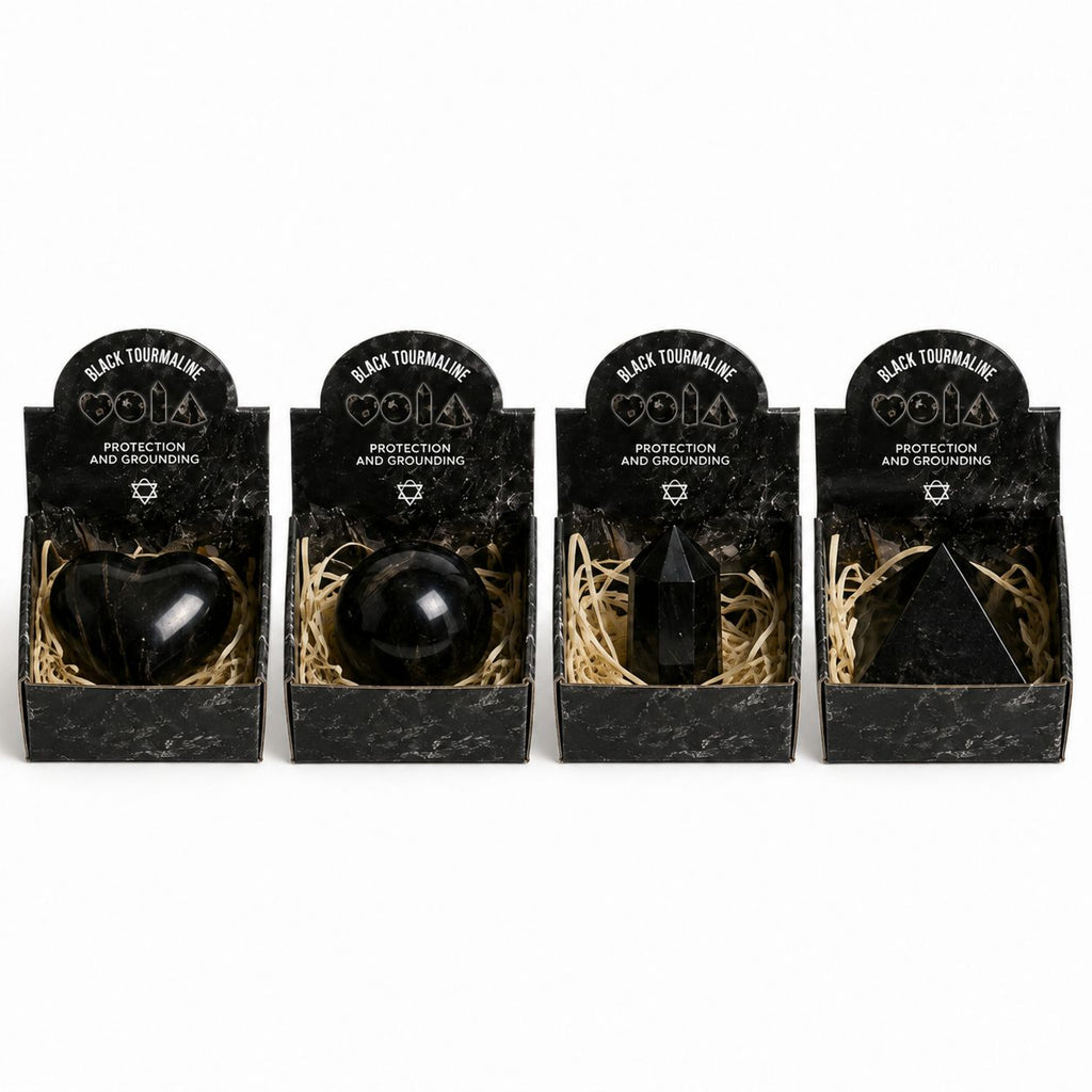 Four Gemstone Shapes - Black Tourmaline Sets