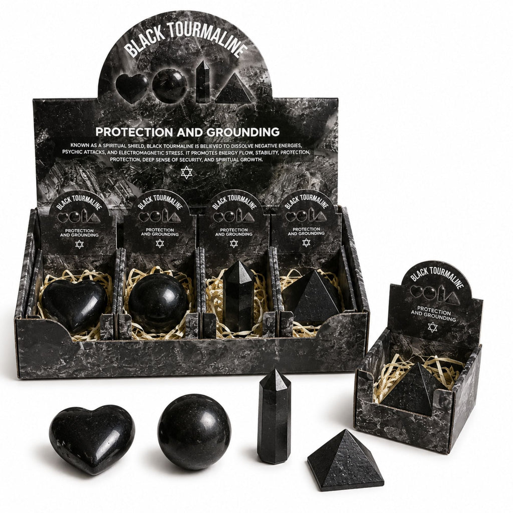 Four Gemstone Shapes - Black Tourmaline Sets
