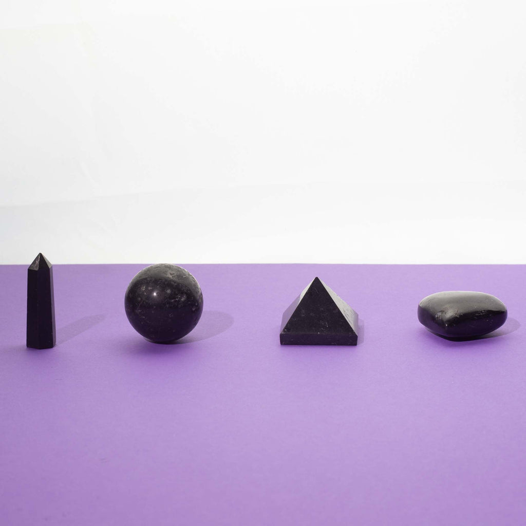 Four Gemstone Shapes - Black Tourmaline Sets