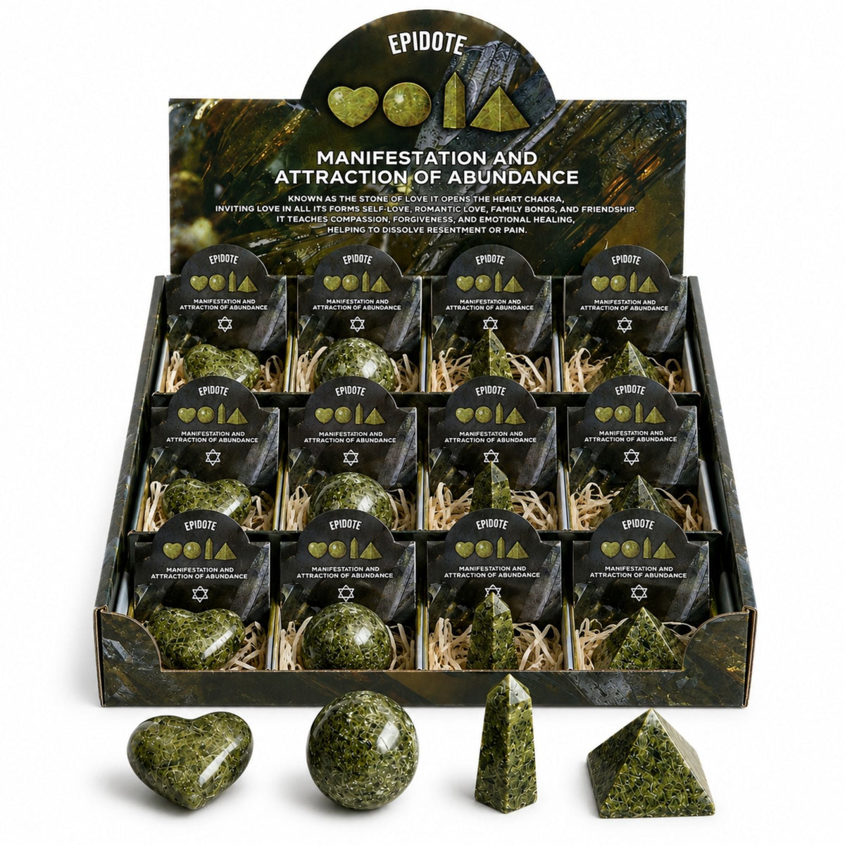 Four Gemstone Shapes - Epidote Sets