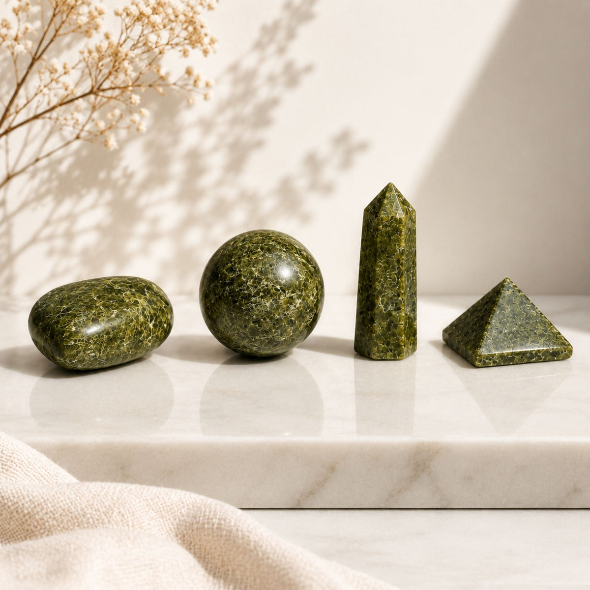 Four Gemstone Shapes - Epidote Sets