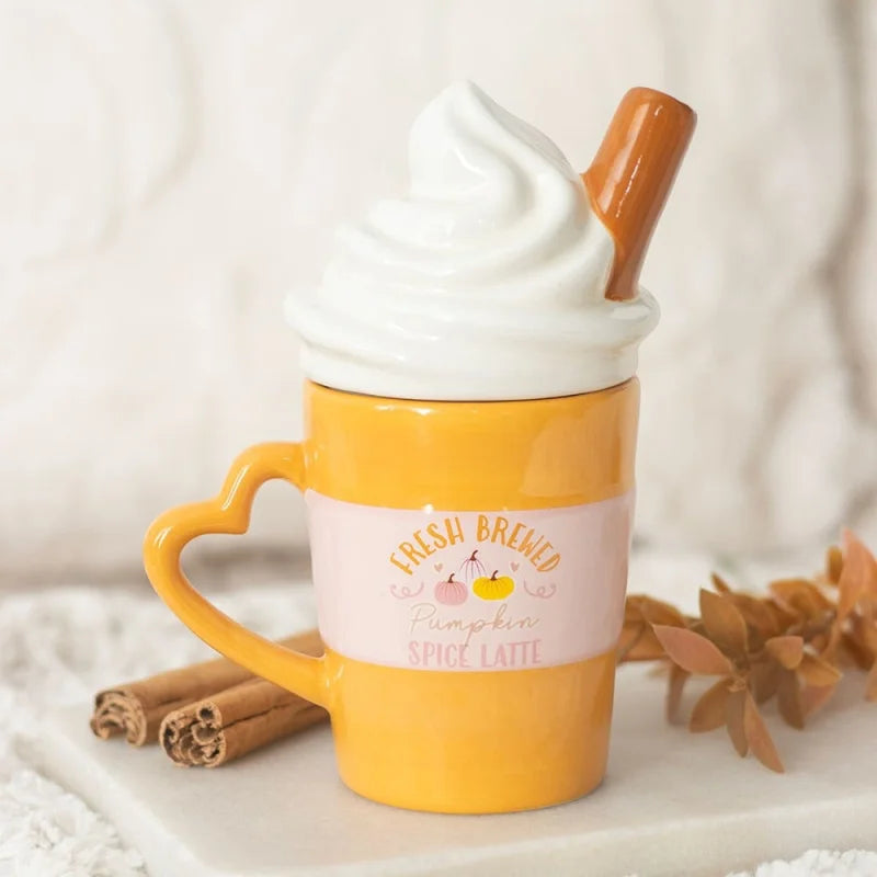 Fresh Brewed Pumpkin Spice Latte Lidded Mug