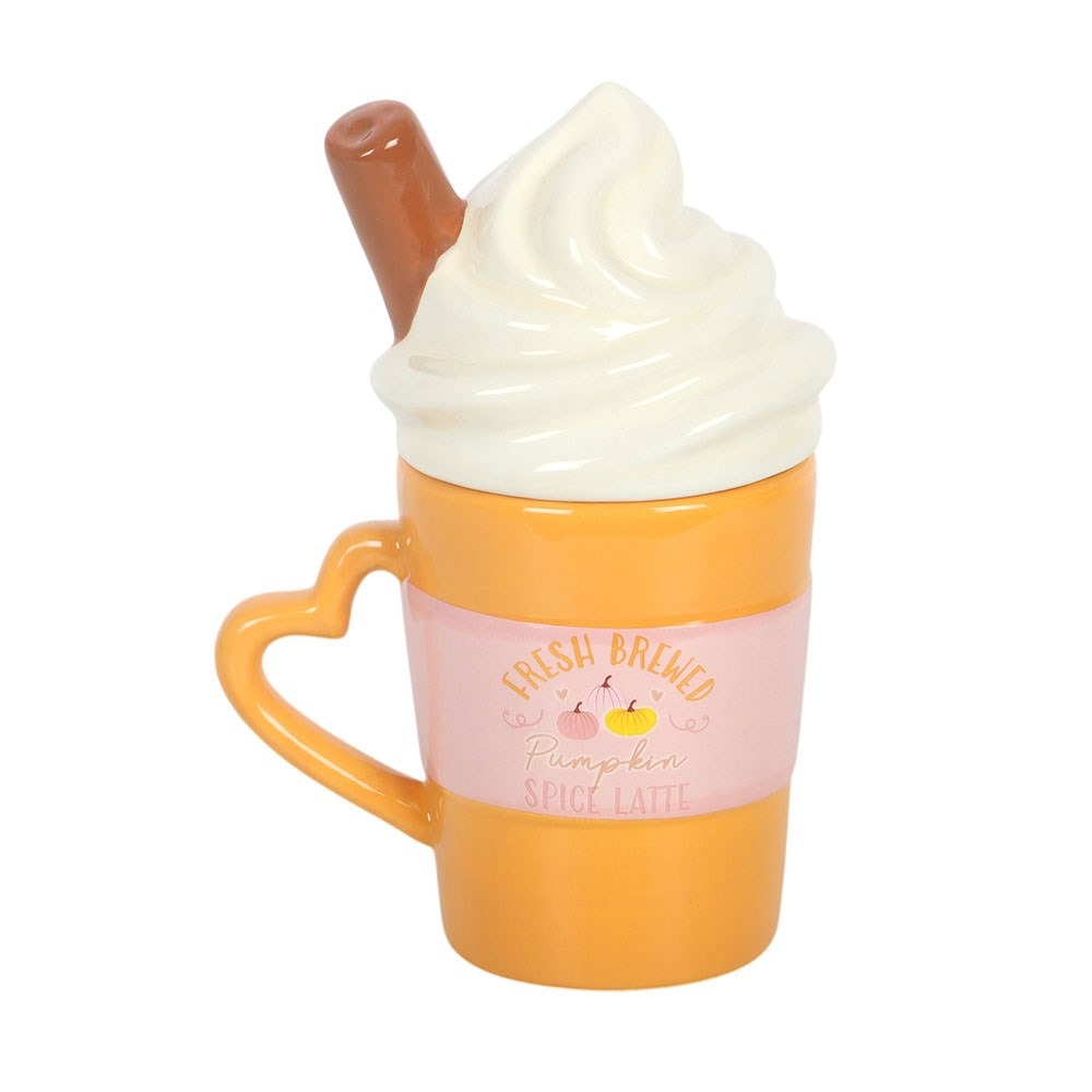 Fresh Brewed Pumpkin Spice Latte Lidded Mug