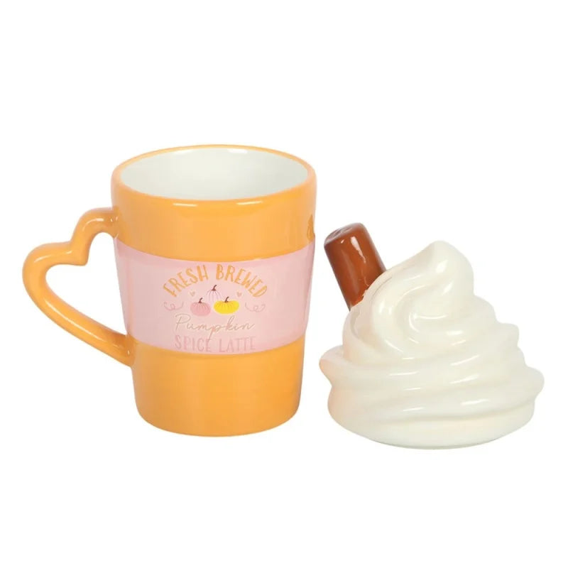 Fresh Brewed Pumpkin Spice Latte Lidded Mug