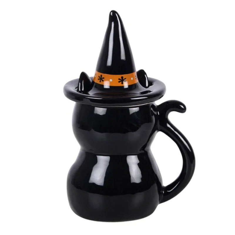 Frightful Folk Black Cat Lidded Mug
