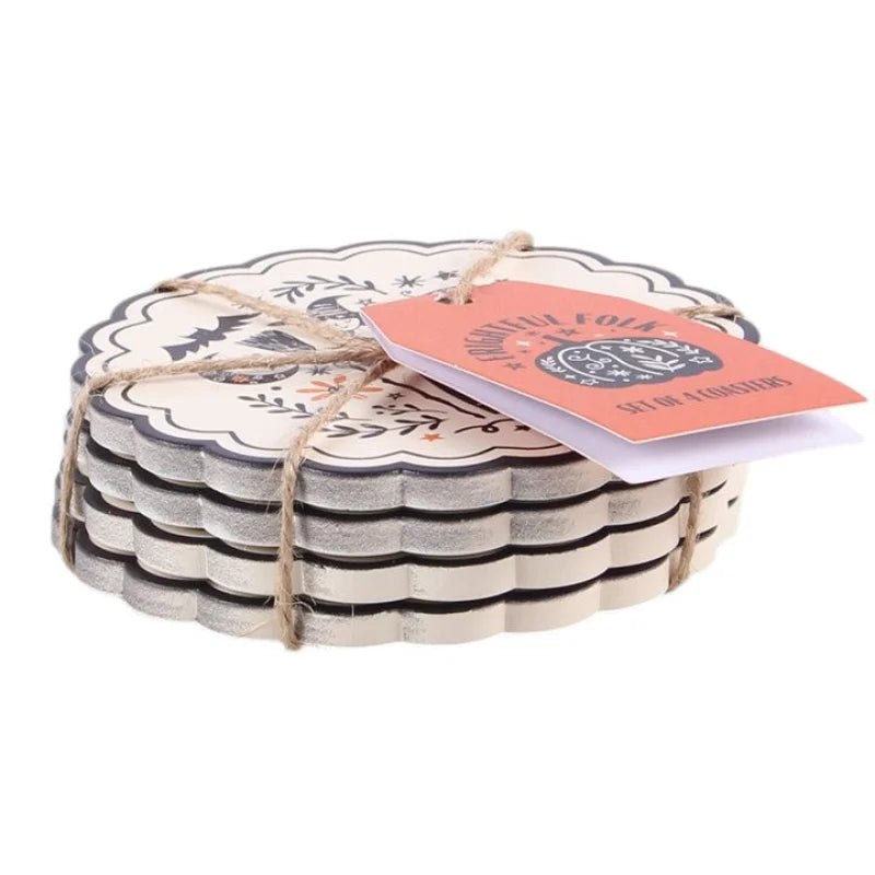 Frightful Folk Coaster Set