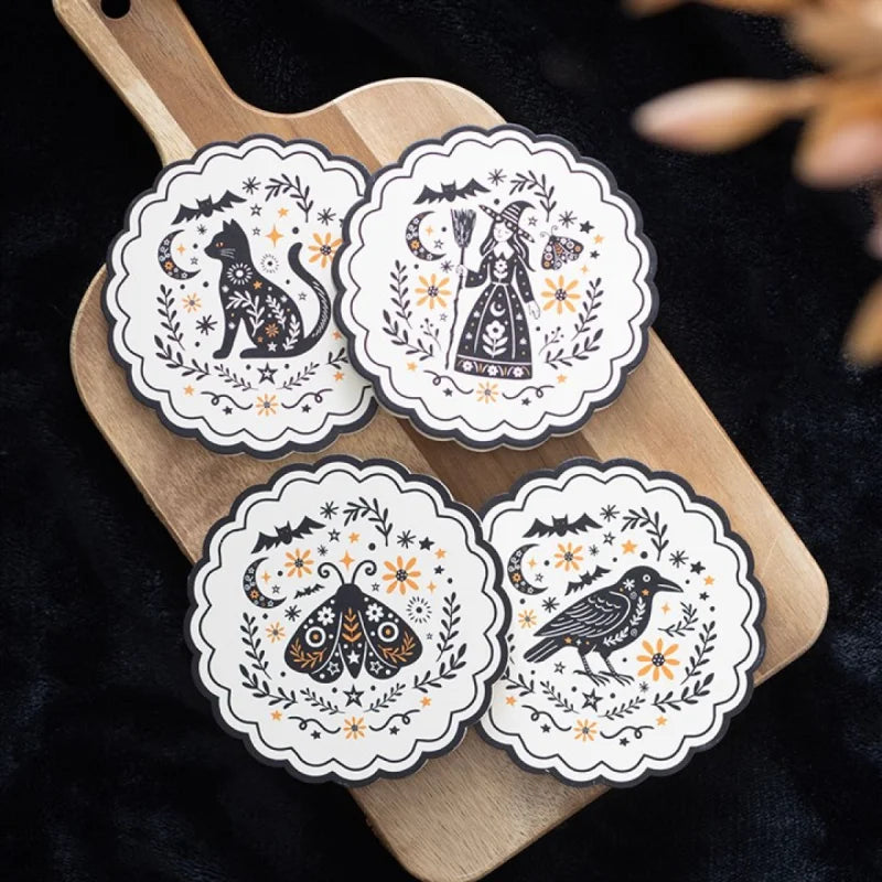 Frightful Folk Coaster Set