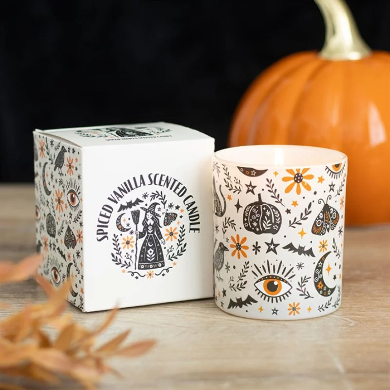 Frightful Folk Print Spiced Vanilla Scented Candle