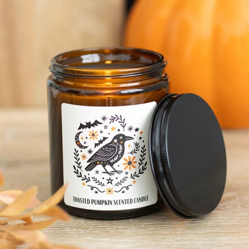 Frightful Folk Raven Toasted Pumpkin Scented Candle