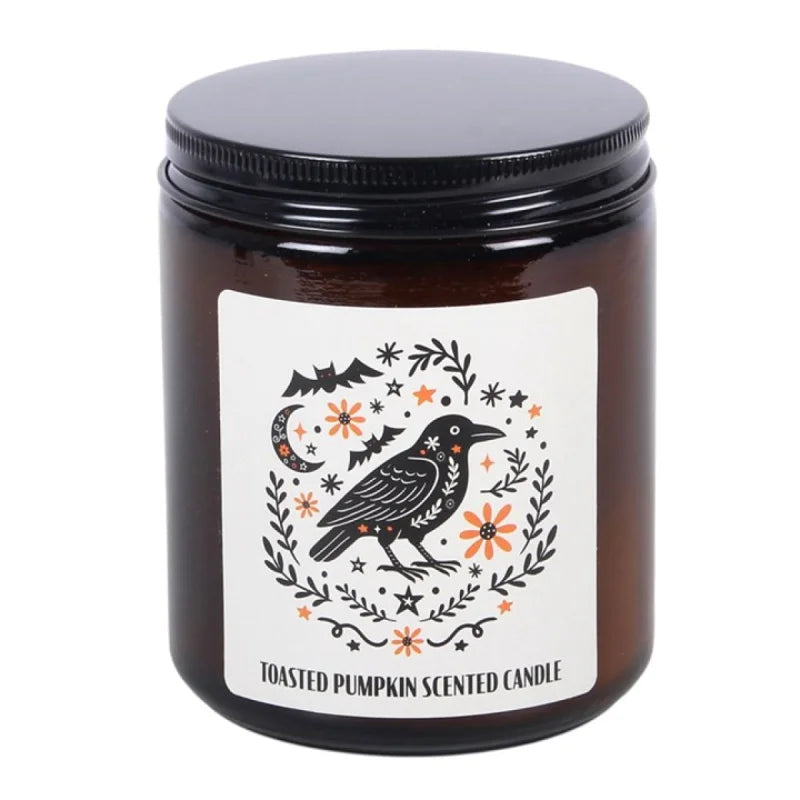 Frightful Folk Raven Toasted Pumpkin Scented Candle